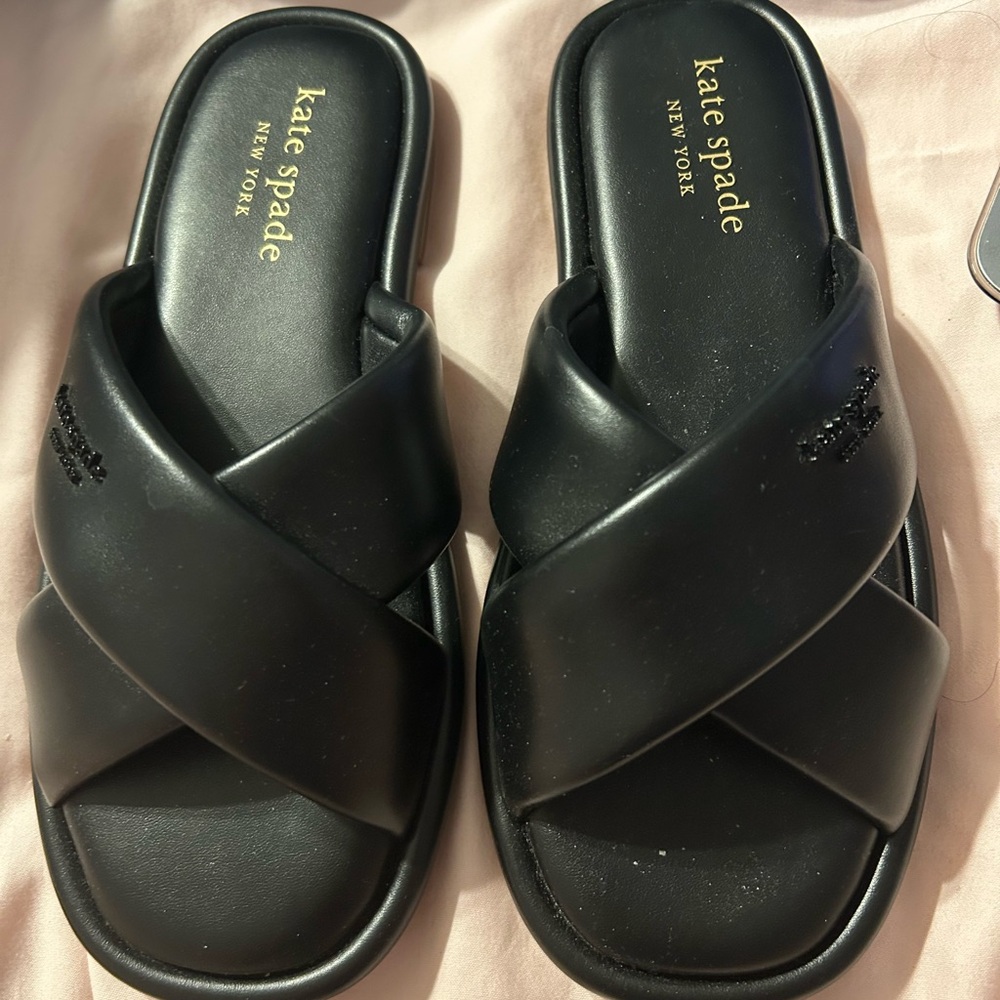 Kate Spade Black Slide Sandals